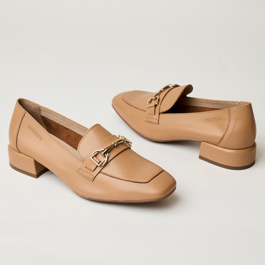 Wonders Tan Leather Loafers - Nozomi