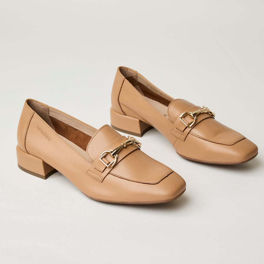 Wonders Tan Leather Loafers - Nozomi