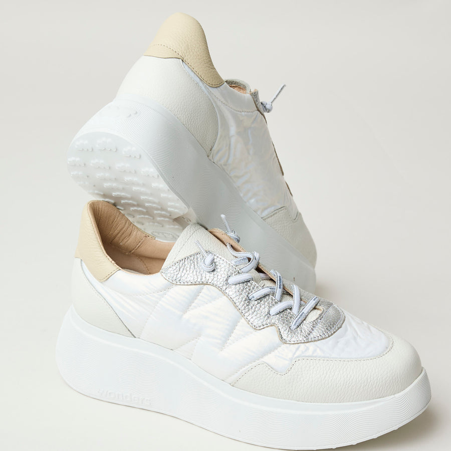 Wonders White Leather Trainers - Nozomi