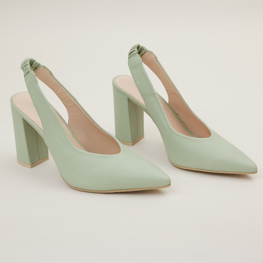 Lodi Mint Leather Shoes - Nozomi