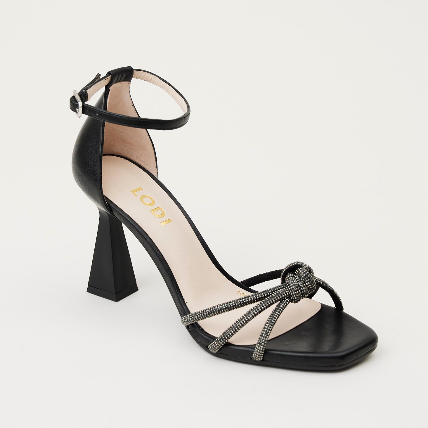 Lodi Black Leather Sandals | Shop online @ Nozomi