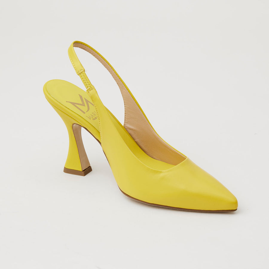 Marian Pistachio Leather Court Shoes - Nozomi