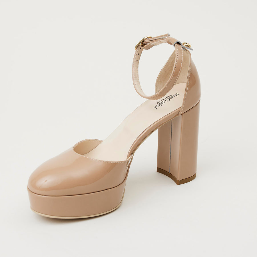 NeroGiardini Nude Patent Leather Platforms - Nozomi